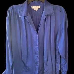 Vintage Oscar de la Renta Expressions Blouse - 100% Silk Size 16